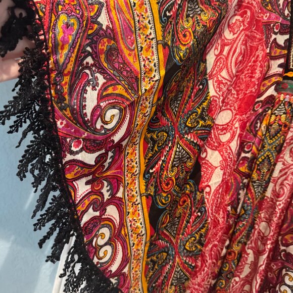 EUC OOAK LOTUS TRADERS BUTTERFLY SLEEVE A-LINE EMPIRE WAIST TUNIC TOP PLUS SIZE - Picture 3 of 4